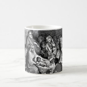 Illustrerad julverksscen kaffemugg