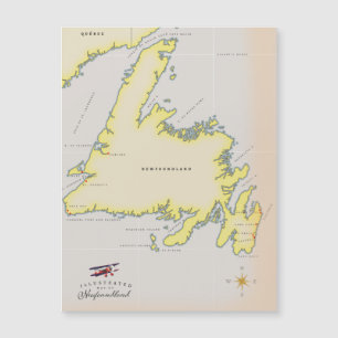 Illustrerad karta från Newfoundland.