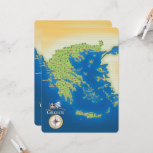 Illustrerad Karta i Grekland.