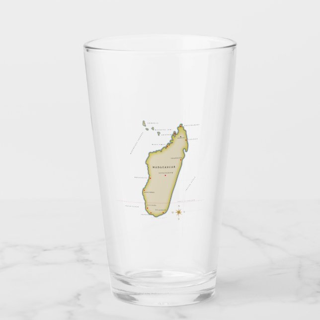 Illustrerad karta i Madagaskar Glaskopp (Framsida)