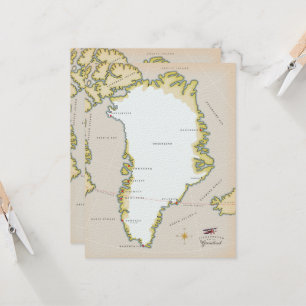Illustrerad karta över Grönland