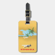 Illustrerad karta över Hispaniola.