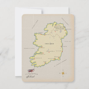 Illustrerad karta över Irland