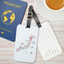 Illustrerad karta över Japan