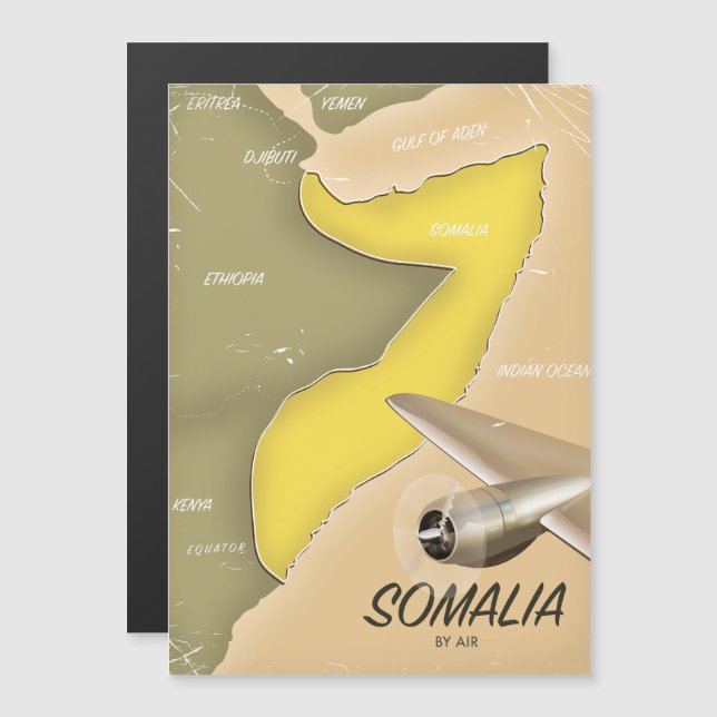 illustrerad karta över Somalia (Fram/baksida)