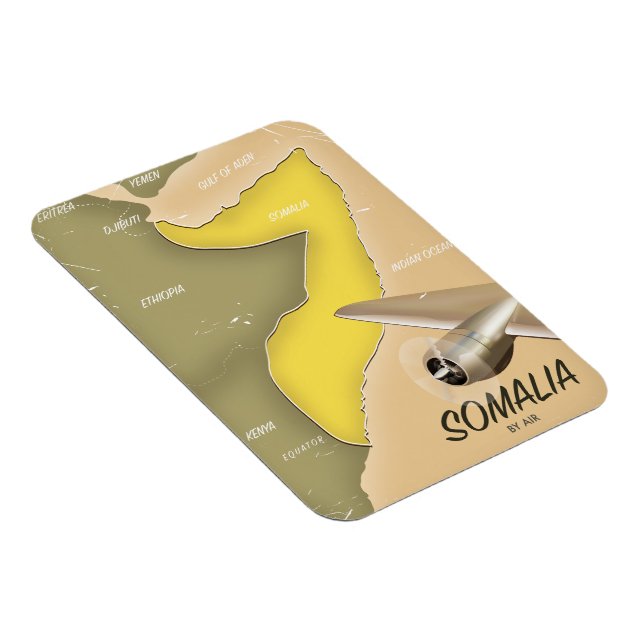 illustrerad karta över Somalia Magnet (Högersidan)