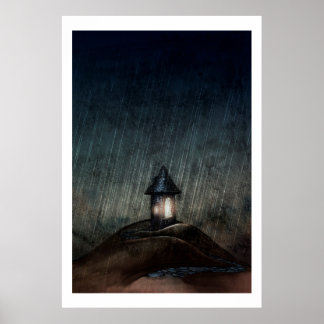 Illustrerad konst Poster "Varm när den blir kvar"