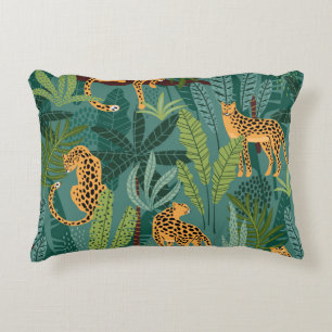 Illustrerad Leoparddesign Prydnadskudde