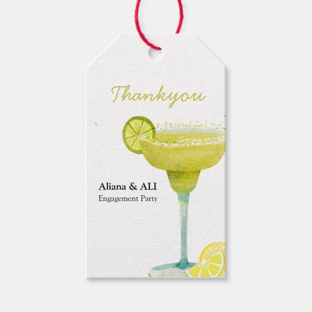 Illustrerad Margarita Lime Mexikanska Möhippan Fie Presentetikett (Framsidan)