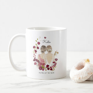 Illustrerad Mor till Bruden   Monogram  Kaffemugg
