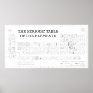 Illustrerad Periodisk Bord i Inslag Poster