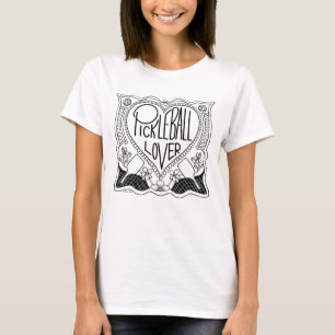 Illustrerad Pickleball Älskare T-shirt - Deb Jeff