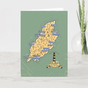 Illustrerad resande karta Isle of Man Inbjudan