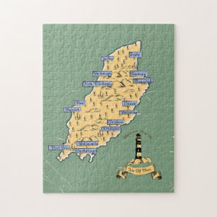 Illustrerad rese karta Isle Of Man Pussel