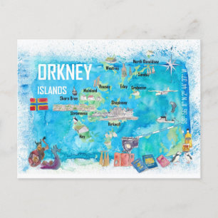 Illustrerad resehandbok för Orkneyöarna Vykort