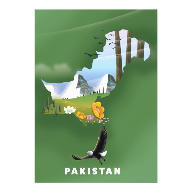 Illustrerad resehandbok för Pakistan. Fototryck (Framsidan)