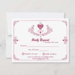 Illustrerad RSVP-kort Anteckningskort