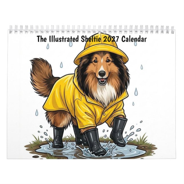 Illustrerad Sheltie Kalender (Omslag)