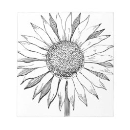 Illustrerad solros anteckningsblock