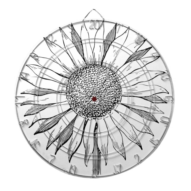 Illustrerad solros darttavla (Framsidan)