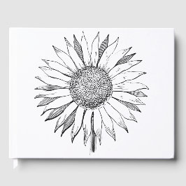 Illustrerad solros gästböcker