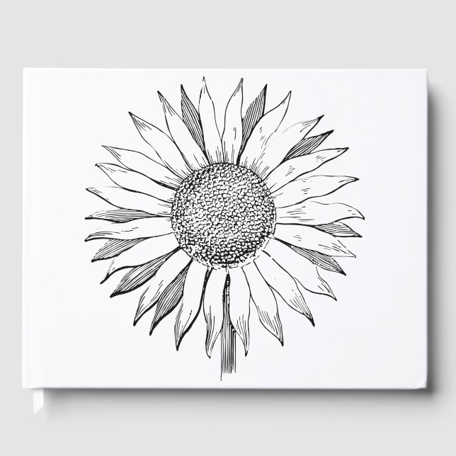 Illustrerad solros gästböcker (Framsida)