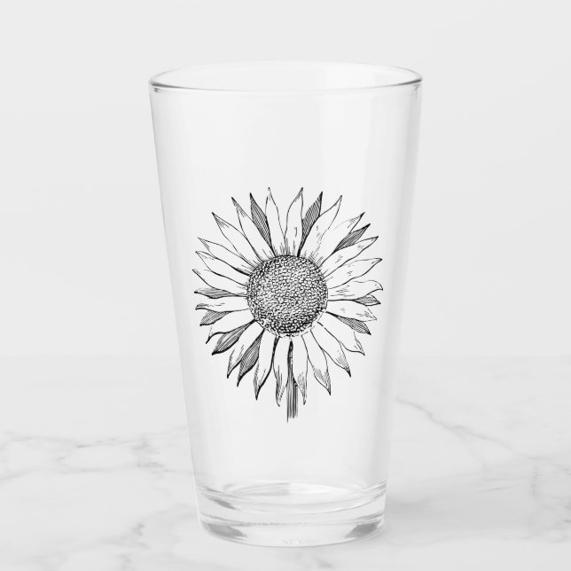 Illustrerad solros glaskopp (Framsida)