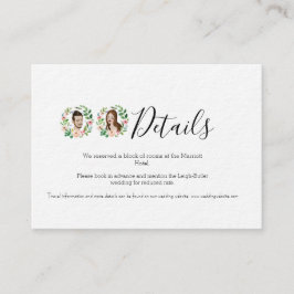 Illustrerad strandbrölloppskort tilläggskort