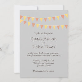 Illustrerad Tecknad par Porträtt Bröllop Inbjudningar