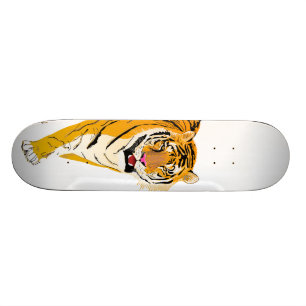 Illustrerad Tiger Mini Skateboard Bräda 18,7 Cm