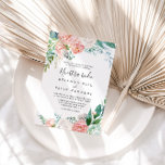 Illustrerad tropisk Blommigt Nuestra Boda Bröllop Inbjudningar<br><div class="desc">Detta illustrerade den tropiska blommigten nuestra boda bröllopsinbjudan är perfekt för ett destinationsbröllop. Utformningsfunktionerna illustrerar vitt,  gult,  rosa,   blommor med vackert vattenfärgsfärgade grönt löv,  inspirerande elegans.</div>