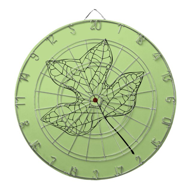 Illustrerad Tulip Träd Löv Darttavla (Framsidan)