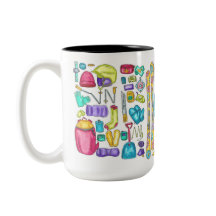 Illustrerad vattenfärg Skiing Pika Gear Spread