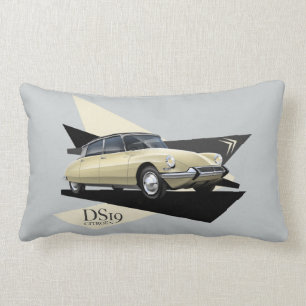 Illustrerade Citroen DS19 dämpar Lumbarkudde