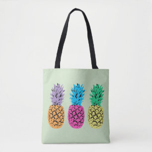 Illustrerade färgrika ananas tygkasse