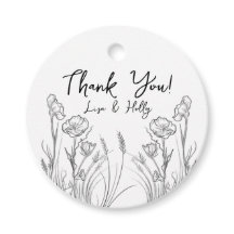 Illustrerade inbjudningar till Wildblombröllop