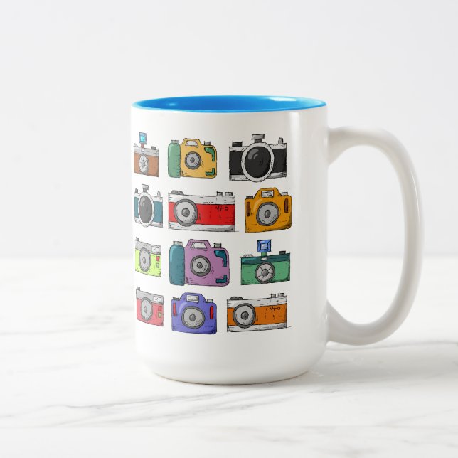 Illustrerade kameror mugg (Höger)