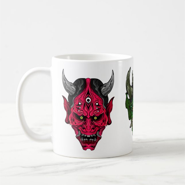 Illustrerade Oni Demons Kaffemugg (Vänster)
