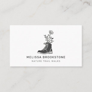 Illustrerade parkeringsplatser med blommor visitkort