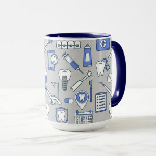 Illustrerade tandläkaresymboler mugg