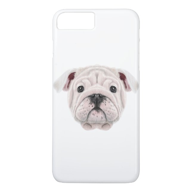 Illustrerat porträtt av den engelska Case-Mate iPhone skal (Baksida)