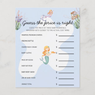 Illustrerat Sjungande Havsfruspel för Baby Shower