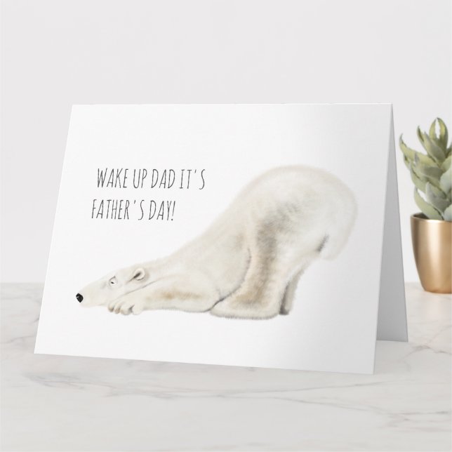 Illustrerat stötfångare med stor Polar, Fars dag-k Kort (Liten växt)