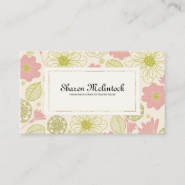 Illustriska blommor visitkort