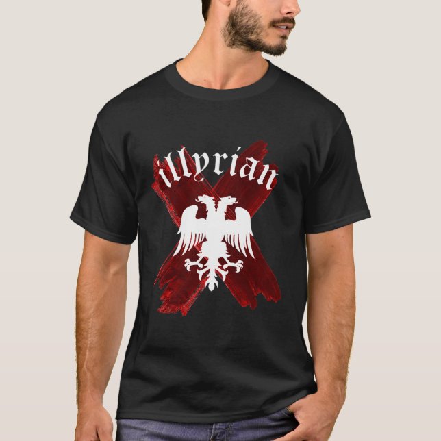 Illyrian Albanian T Shirt (Framsida)