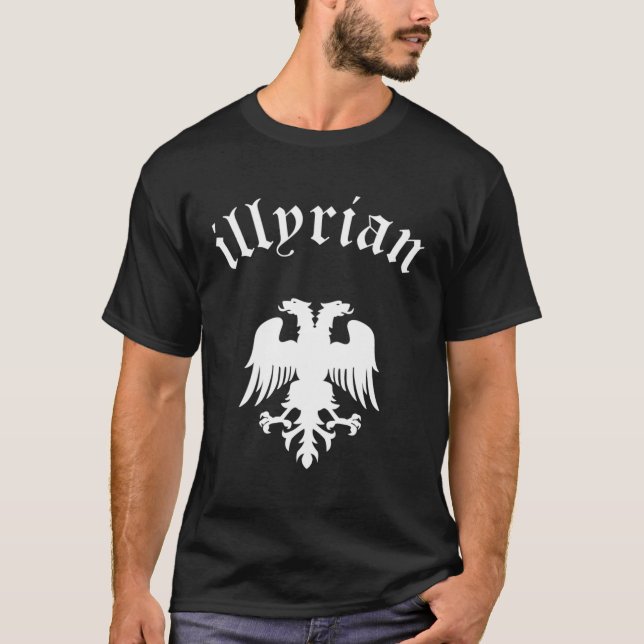 Illyrians Albanian Eagle T Shirt (Framsida)