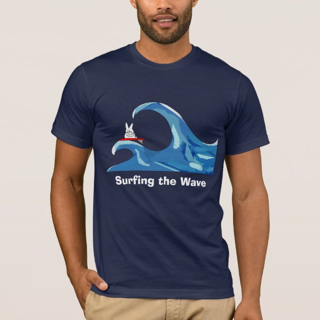 illysurfing som surfar vinka t-shirt (Framsida)