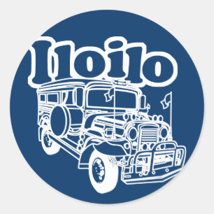 Iloilo Jeepney Runt Klistermärke