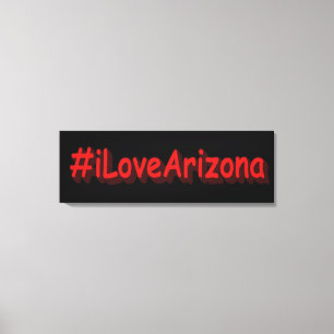 "#iLoveArizona " Cute Design. Köp nu Canvastryck