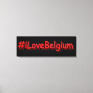 "#iLoveBelgium" Cute Design. Köp nu Canvastryck